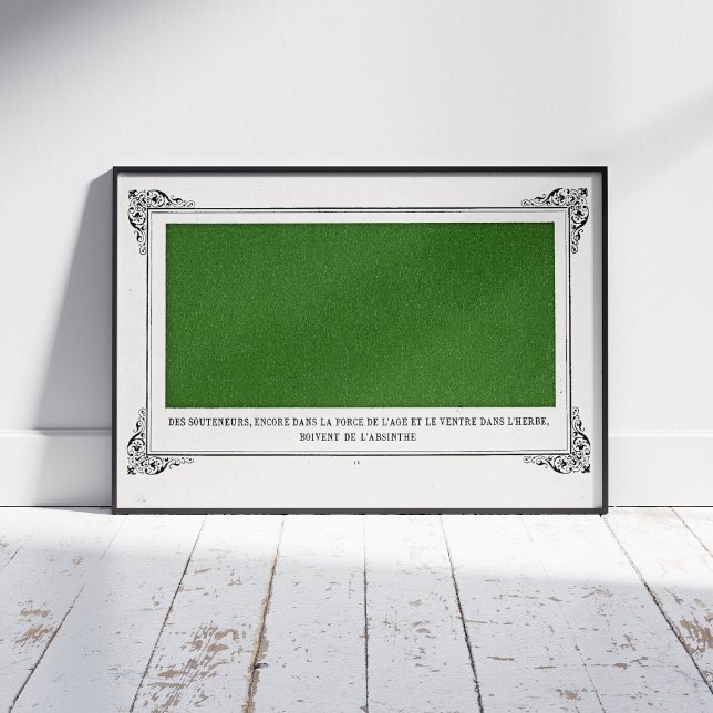 Affiche Alphonse Allais, Avril Fools, Vert, Art Abstrait (Créateur téléchargé)