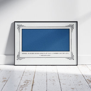 Affiche Alphonse Allais, Poisson d'avril, Bleu, Art Abstra