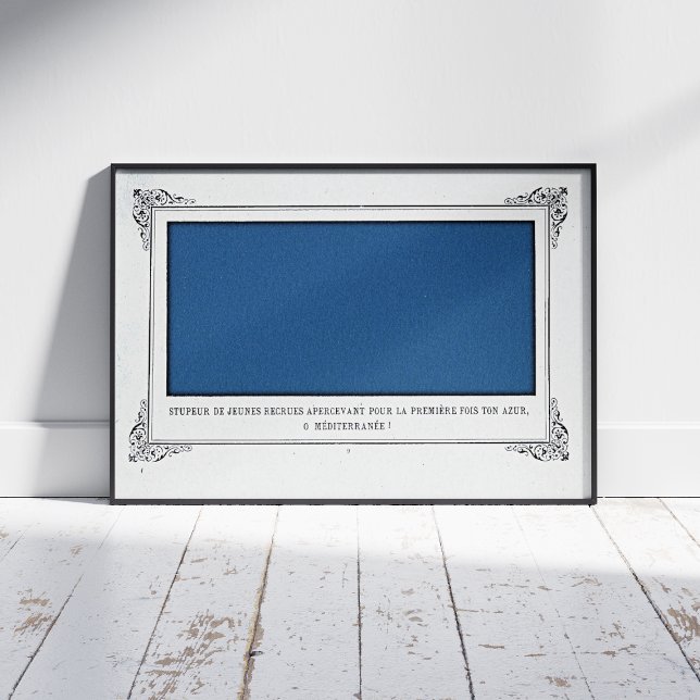 Affiche Alphonse Allais, Poisson d'avril, Bleu, Art Abstra (Créateur téléchargé)