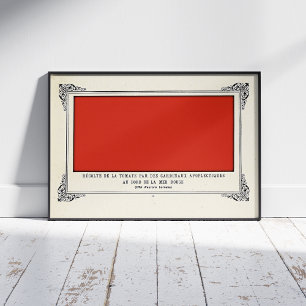 Affiche Alphonse Allais, Poisson d'avril, Rouge, Art Abstr