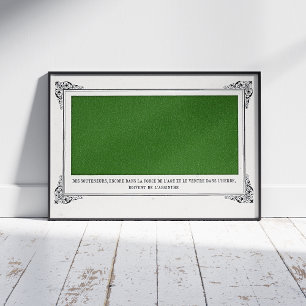 Affiche Alphonse Allais, Poisson d'avril, Vert, Art abstra