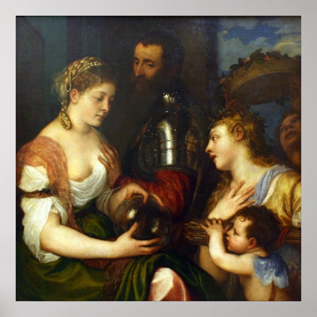 Affiche Alphonse d'Alvalos, Marquis du Vasto - Titien (Devant)