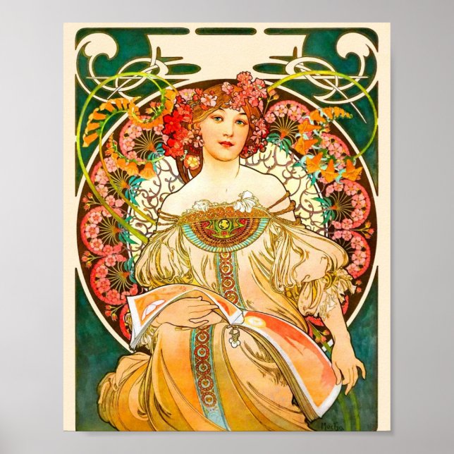 Affiche Alphonse Mucha Art Nouveau Daydream (Devant)