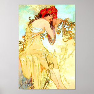 Affiche Alphonse Mucha Art Nouveau Été
