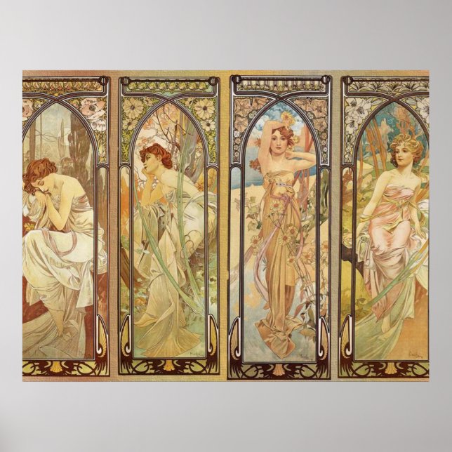 Affiche Alphonse Mucha - Art Nouveau Master (Devant)
