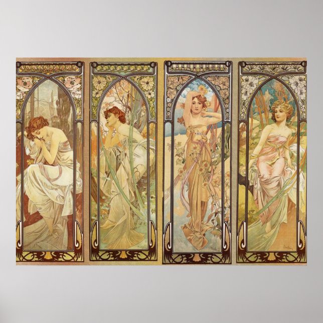 Affiche Alphonse Mucha - Art Nouveau Master (Devant)