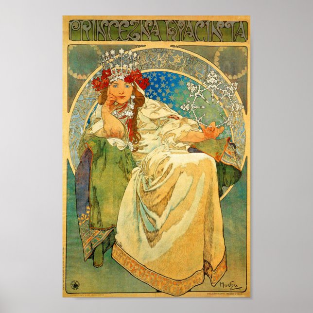 Affiche Alphonse Mucha Art Nouveau Princesse Hyacinth (Devant)