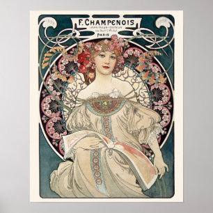 Affiche Alphonse Mucha Art Print Chef-d'oeuvre Art nouve