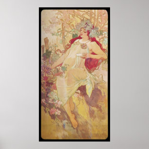 Affiche Alphonse Mucha Automne