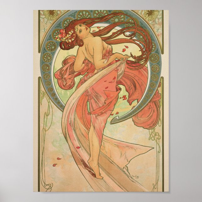 Affiche Alphonse Mucha - Danse (Devant)