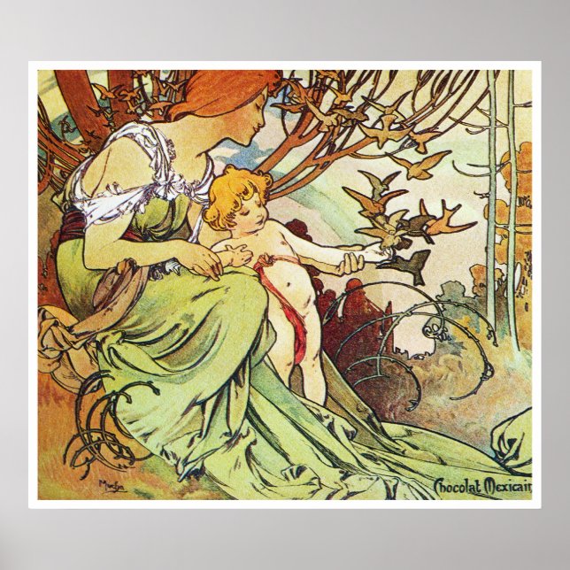 Affiche Alphonse Mucha. Enfance, 1897 (Devant)