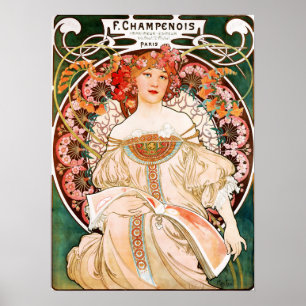 Affiche Alphonse Mucha F. Champenois