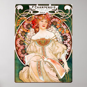 Affiche Alphonse Mucha F. Champenois