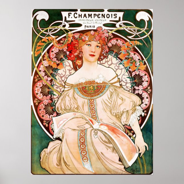 Affiche Alphonse Mucha F. Champenois (Devant)