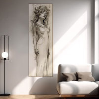 Alphonse Mucha Femme crayon croquis Art Nouveau
