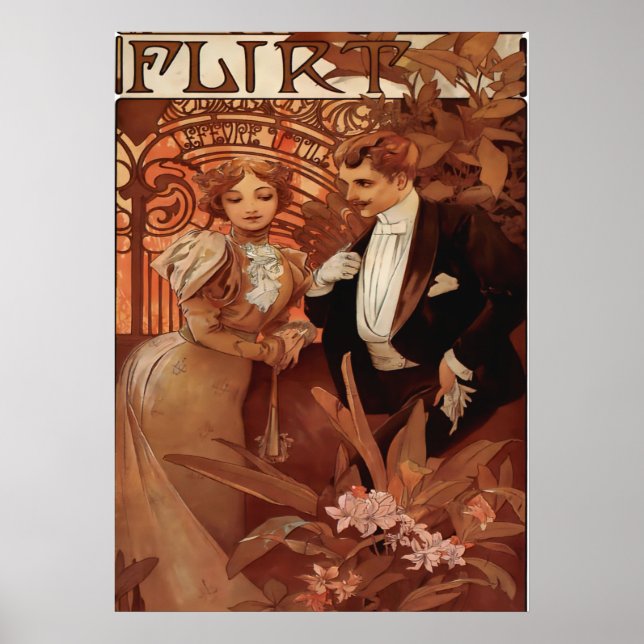 Affiche Alphonse Mucha - Flirt Lefevre Utile (Devant)
