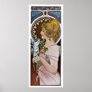 Affiche Alphonse Mucha. La Plume/The Pen, 1899