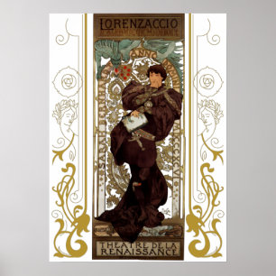 Affiche Alphonse Mucha - Lorenzaccio - Art Nouveau