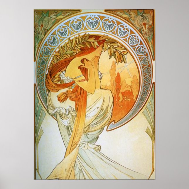 Affiche Alphonse Mucha - Poésie (Devant)
