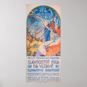 Affiche Alphonse Mucha pour Sokol Festival (1926)