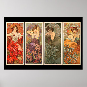 Affiche Alphonse Mucha Precious Stones