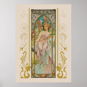 Affiche Alphonse Mucha - Réveil matinal