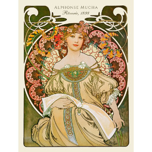 Affiche Alphonse Mucha Rêverie Daydream CC0879 Art Nouveau