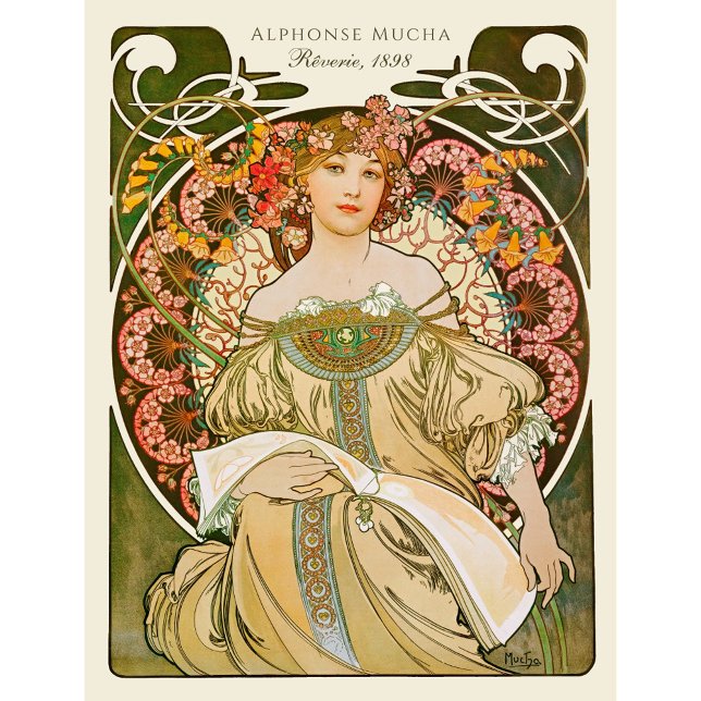 Affiche Alphonse Mucha Rêverie Daydream CC0879 Art Nouveau (Créateur téléchargé)