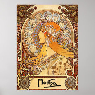 Affiche Alphonse Mucha - Zodiac