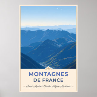Affiche Alpine Valleys of the French Alps