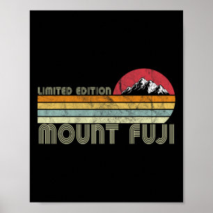 Affiche Alpinisme Escalade Mont Fuji Camping