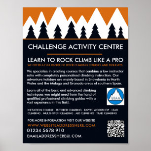 Affiche Alpiniste, Randonnée et Escalade, Aventure