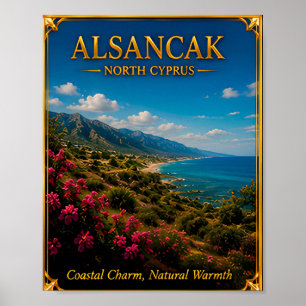 Affiche Alsancak Chypre du Nord Voyage sur la côte naturel