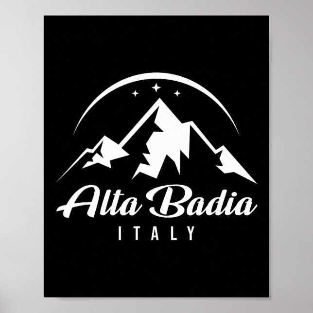 Affiche Alta Badia Italie Station de ski Ski Snowboard So (Devant)