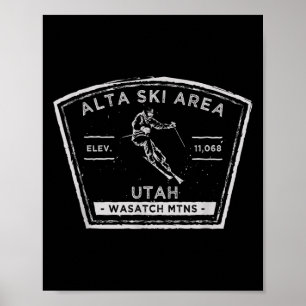 Affiche Alta Utah Ski De Neige