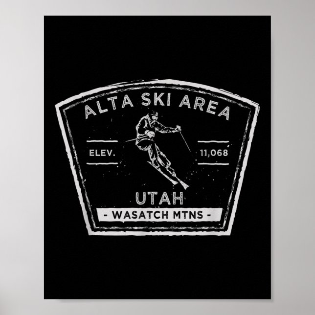 Affiche Alta Utah Ski De Neige (Devant)