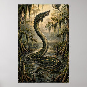 Affiche Altamaha-ha Monstre de la rivière de Géorgie Légen