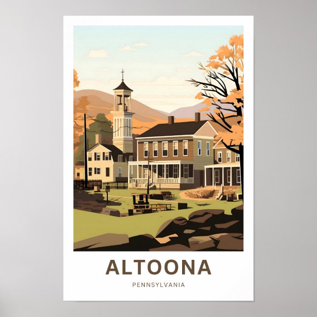 Affiche Altoona Pennsylvania Travel Print (Devant)