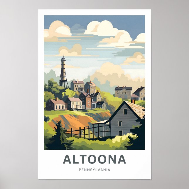 Affiche Altoona Pennsylvania Travel Print (Devant)
