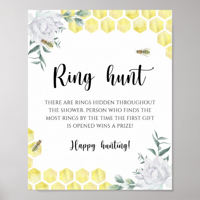 Affiche Alvéoles de nid d'abeille pour la mariée - Jeu de  (Devant)