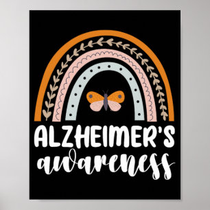 Affiche Alzheimer et #39; s Sensibilisation Démence Arc-en