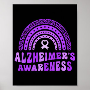 Affiche Alzheimer et #39 ; s Sensibilisation mignon pourpr