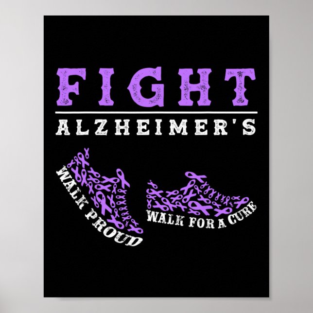 Affiche Alzheimerheimer's Awareness Heimer Warrior Men Wom (Devant)