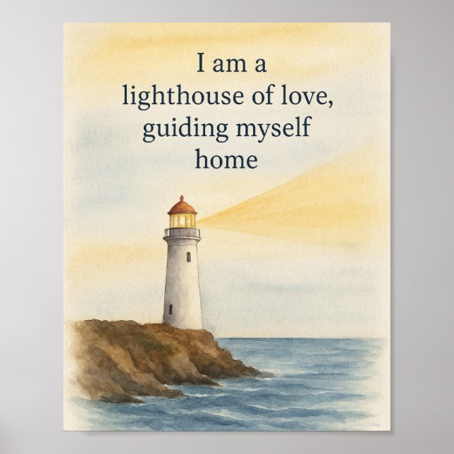 Affiche Am a Lighthouse of Love - Inspirational Wall Art (Devant)