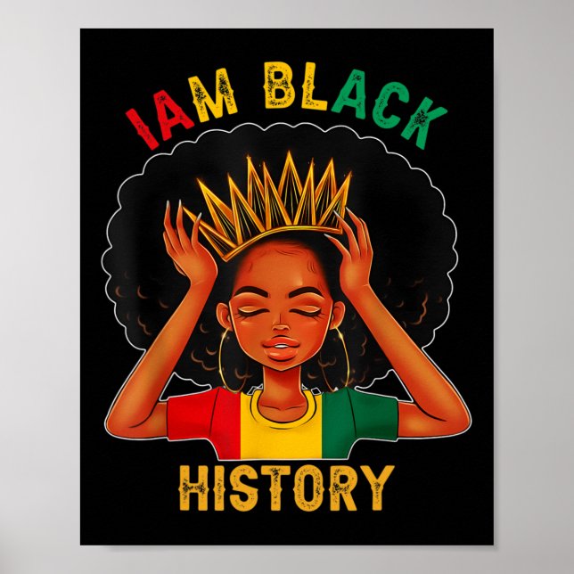 Affiche Am Black Woman Black History Mois instruit Noir (Devant)