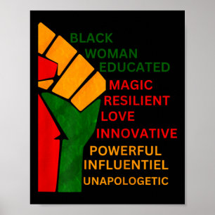 Affiche Am Black Woman Unapologétiquement Black History Mo