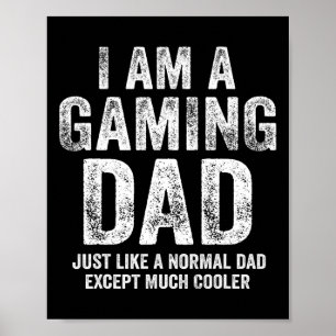 Affiche Am Gaming Papa Vidéo Gamer Daddy Cadeaux Vidéo Jeu