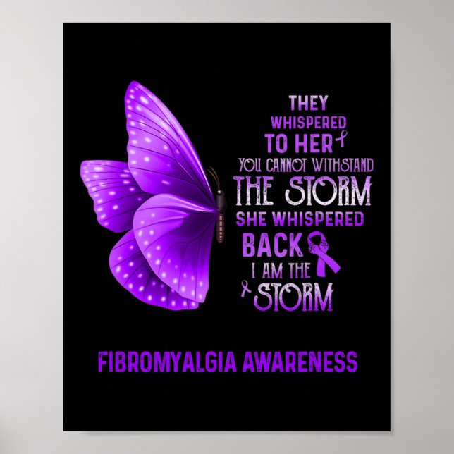Affiche Am Le Papillon De Sensibilisation À La Fibromyalgi (Devant)