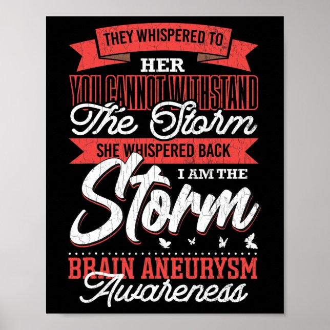 Affiche Am The Storm Brain Aneurysm Support de soutien (Devant)