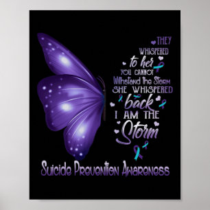 Affiche Am The Storm Suicide Prévention Butterfl